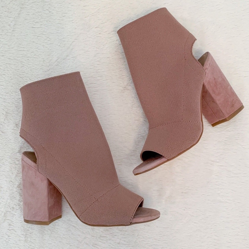 Steve Madden Blush Open Toe Sock Bootie